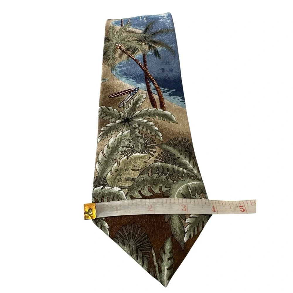 Vintage Tie Tropicals by Tango 100% Silk Palms‎ Ocean Tropical Beach Outdoor